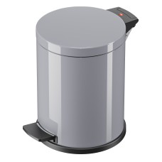 Hailo Solid S Sliver, Pedal Bin with plastic inner bin 4 L