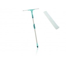 Leifheit Window wiper POWERSLIDE 40 cm with telescopic handle 1.2 - 2 m . Microfiber cover included