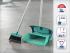 Sweeper Set with handle and dustpan with dirt chamber closes automatically         