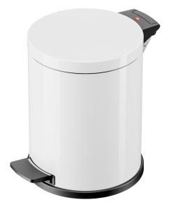 Hailo Solid M White, Pedal Bin with plastic inner bin 12L