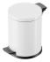 Hailo Solid S  White ,Pedal Bin with plastic inner bin 4L