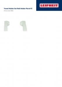 Towel Holder Set Roll Holder Parat F2